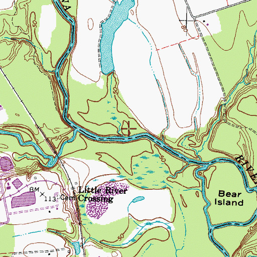 Topographic Map of Mill Creek, VA