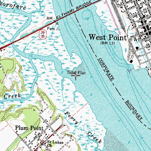 Topographic Map of Mill Creek, VA