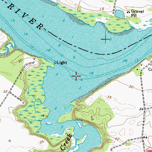 Topographic Map of Mill Creek, VA