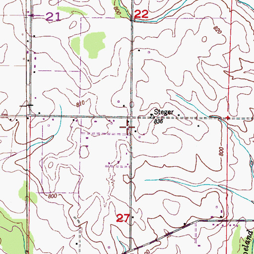 Topographic Map of Light School (historical), AL