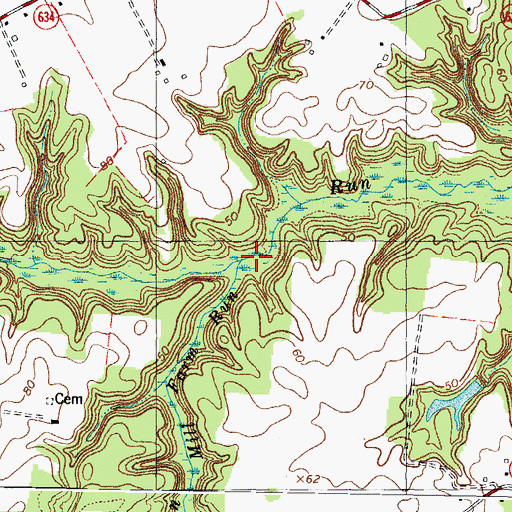 Topographic Map of Mill Farm Run, VA
