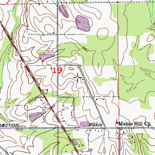 Topographic Map of Lighthouse Church, AL
