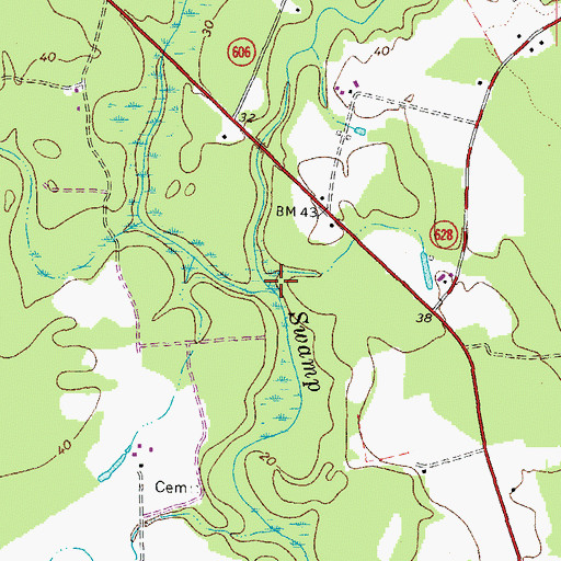 Topographic Map of Mill Run, VA
