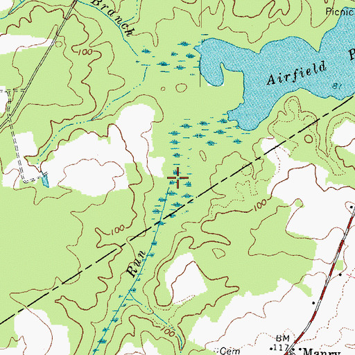 Topographic Map of Mill Run, VA