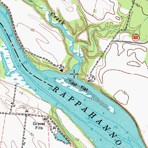 Topographic Map of Millbank Creek, VA