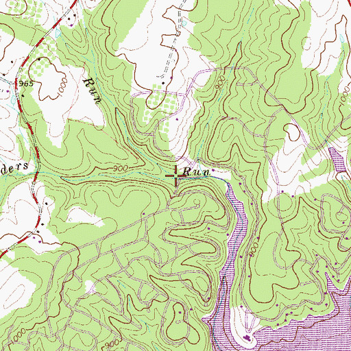 Topographic Map of Miller Run, VA