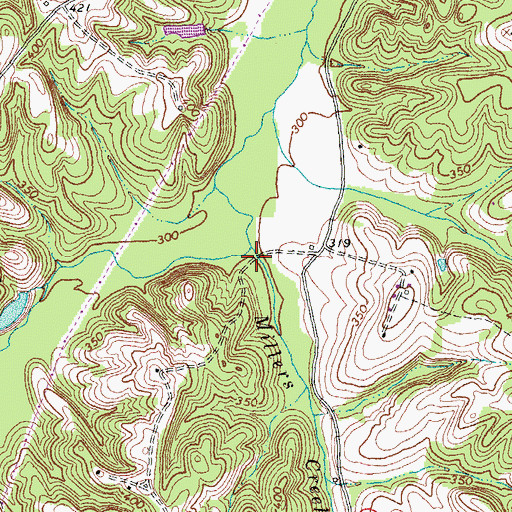 Topographic Map of Millers Creek, VA