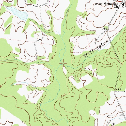 Topographic Map of Millington Creek, VA