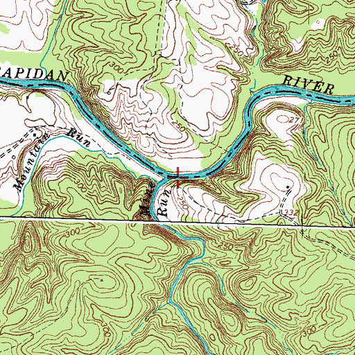 Topographic Map of Mine Run, VA