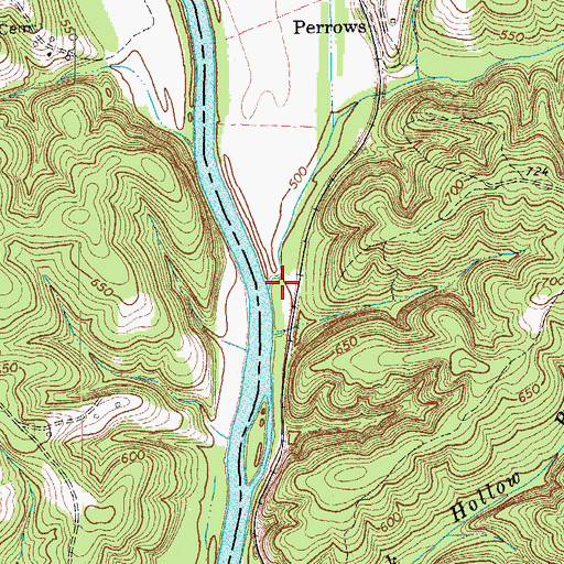 Topographic Map of Minter Creek, VA