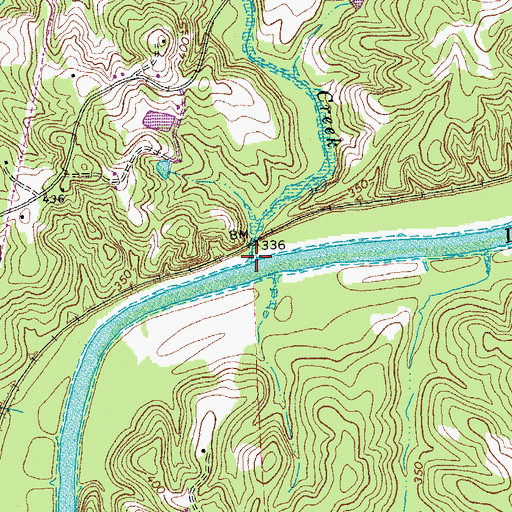 Topographic Map of Miry Creek, VA