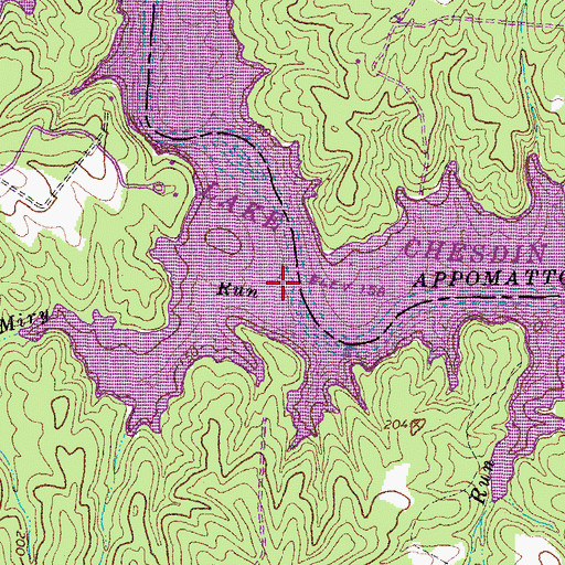 Topographic Map of Miry Run, VA