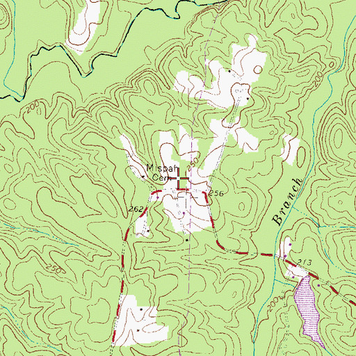 Topographic Map of Mispah Cemetery, VA