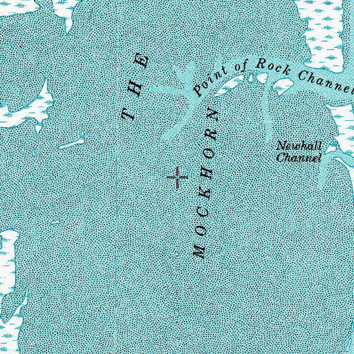 Topographic Map of Mockhorn Bay, VA