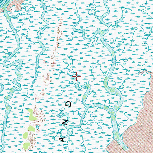 Topographic Map of Mockhorn Island, VA