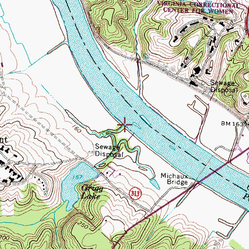 Topographic Map of Mohawk Creek, VA
