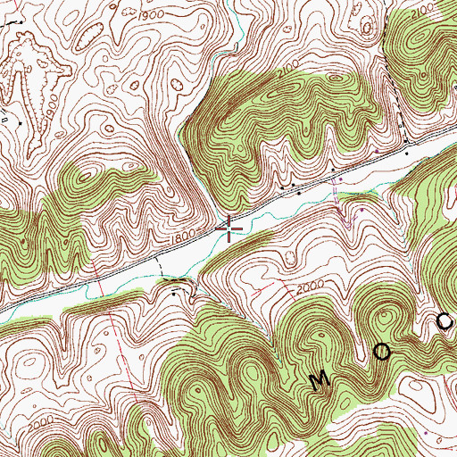 Topographic Map of Moll Creek, VA
