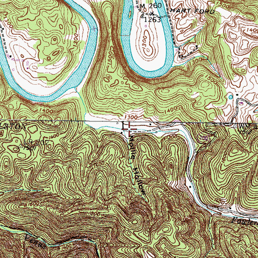 Topographic Map of Mollie Hollow, VA