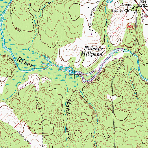 Topographic Map of Mont Air Creek, VA