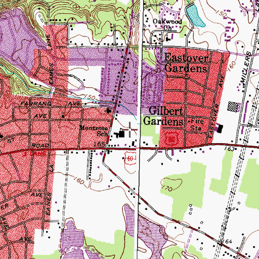 Topographic Map of Montrose Elementary School, VA