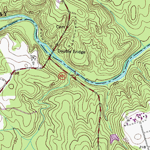 Topographic Map of Moores Swamp, VA
