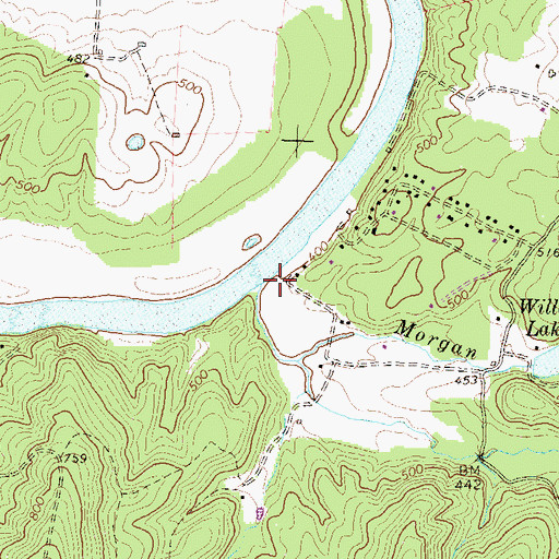 Topographic Map of Morgan Mill Stream, VA
