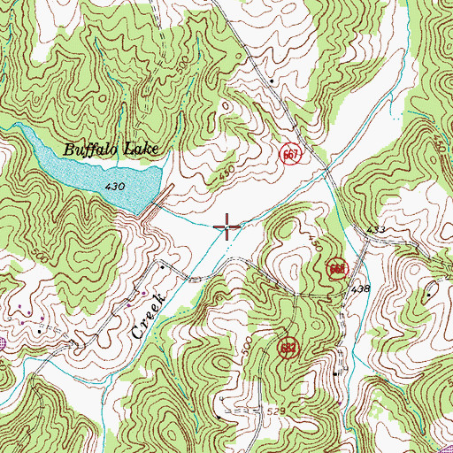 Topographic Map of Morris Branch, VA
