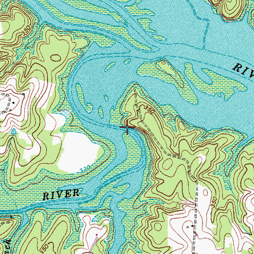 Topographic Map of Morris Branch, VA