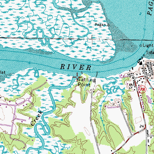 Topographic Map of Moon Creek, VA