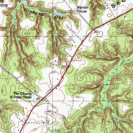 Topographic Map of Morris Grove Church, VA