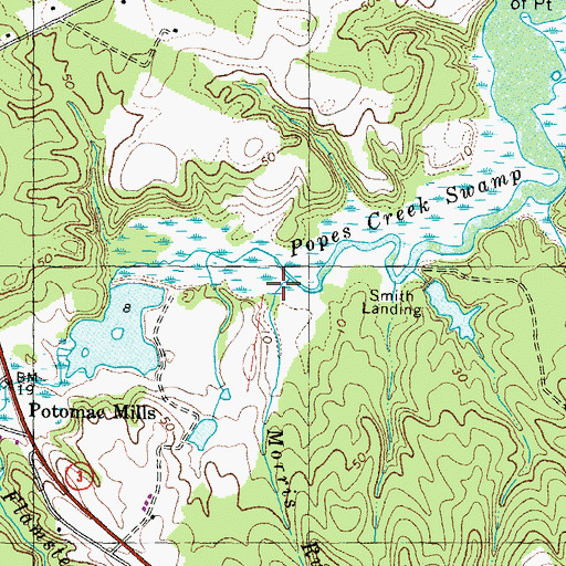 Topographic Map of Morris Run, VA