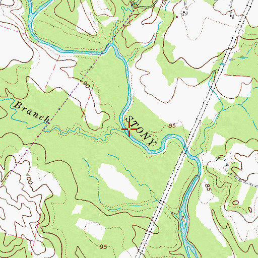 Topographic Map of Mortar Branch, VA