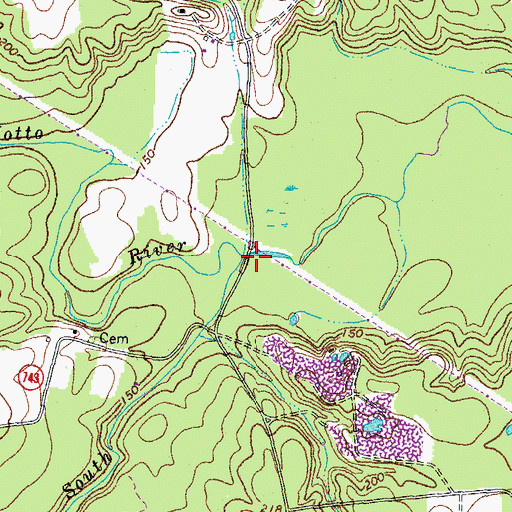 Topographic Map of Motto River, VA
