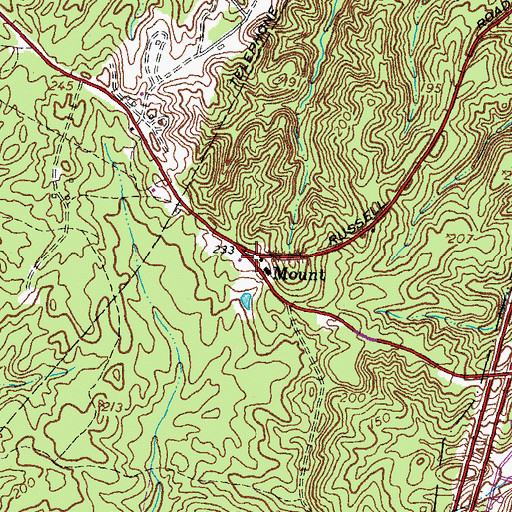 Topographic Map of Mount, VA