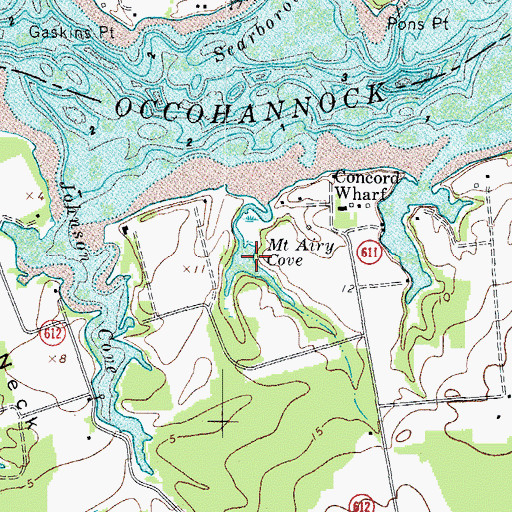 Topographic Map of Mount Airy Cove, VA