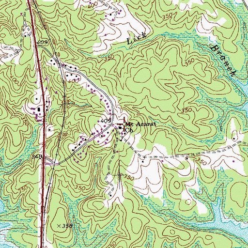 Topographic Map of Mount Ararat Church, VA