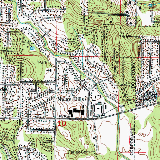 Topographic Map of Madison Highlands, AL