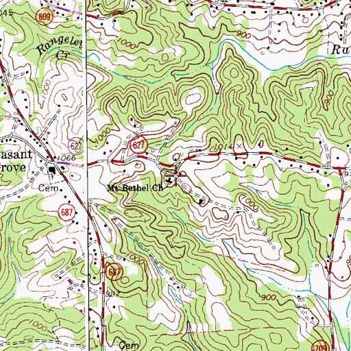 Topographic Map of Mount Bethel Church, VA