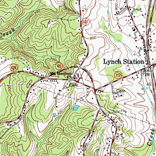 Topographic Map of Mount Hermon Church, VA
