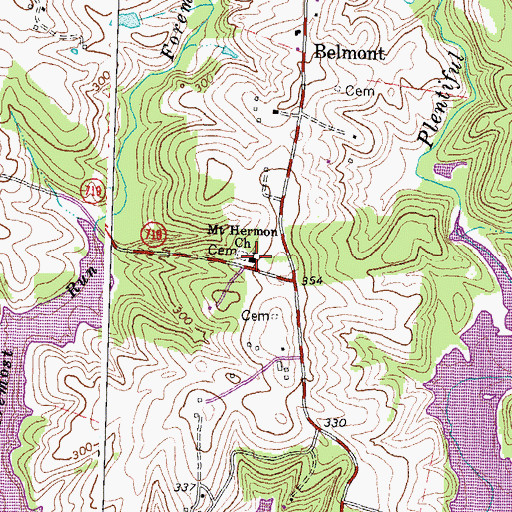 Topographic Map of Mount Hermon Church, VA