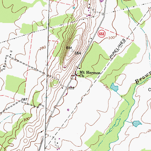 Topographic Map of Mount Hermon Church, VA