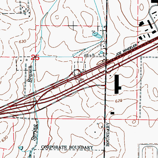 Topographic Map of Manley Crossroads, AL