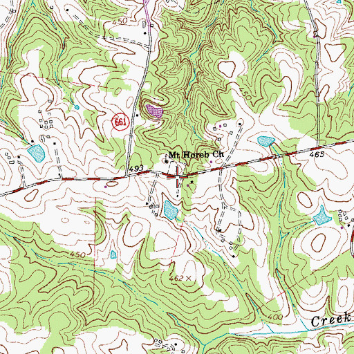 Topographic Map of Mount Horeb Church, VA