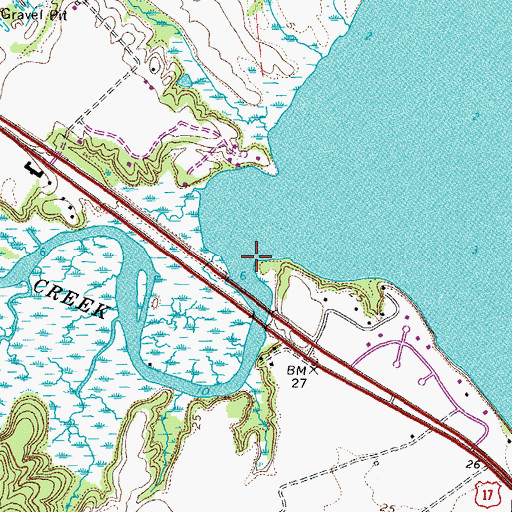 Topographic Map of Mount Landing Creek, VA