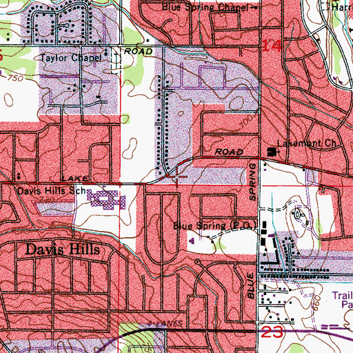 Topographic Map of Mastin Lake Church of Christ, AL