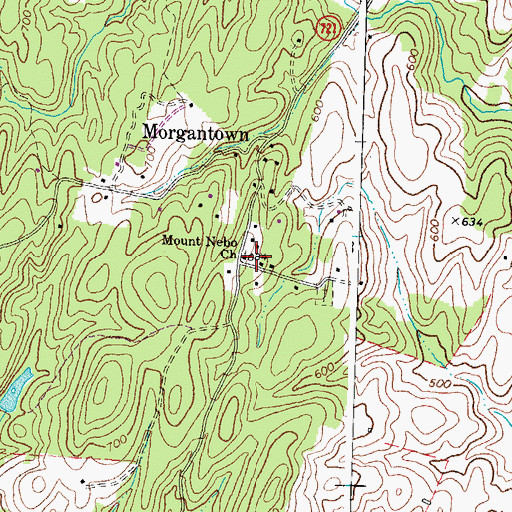 Topographic Map of Mount Nebo Church, VA