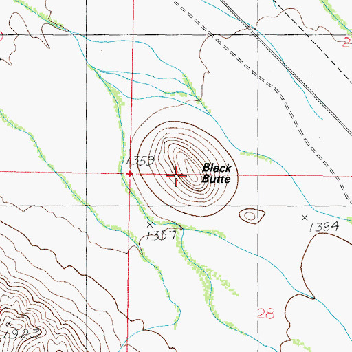Topographic Map of Black Butte, AZ