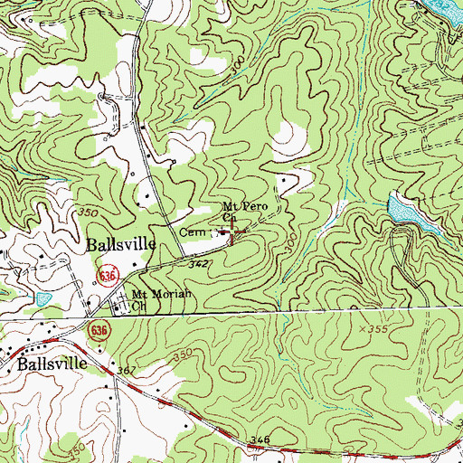 Topographic Map of Mount Pero Church, VA