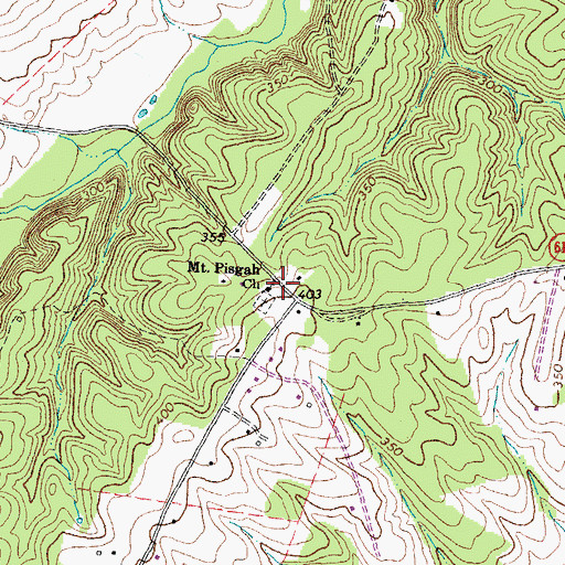 Topographic Map of Mount Pisgah Church, VA