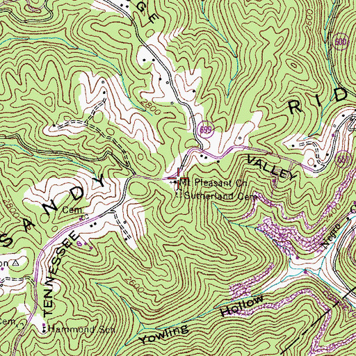 Topographic Map of Mount Pleasant Church, VA